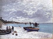 Claude Monet The Beach at Sainte-Adresse Spain oil painting artist